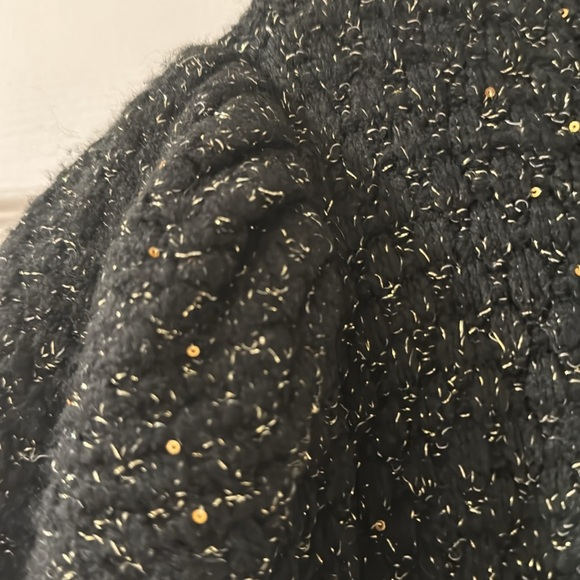 EXPRESS Womens Black & Gold Cardigan in Large - Picture 6 of 9